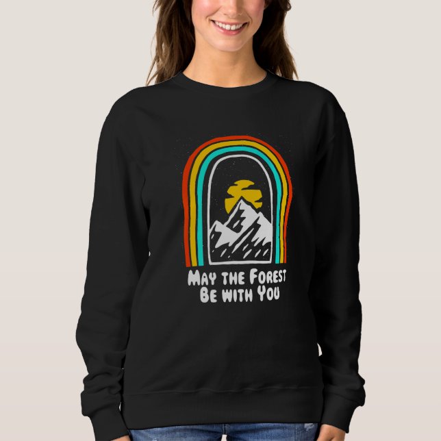 Sweatshirt Que La Forêt Soit Avec Vous Camping Humour Camper (Devant)