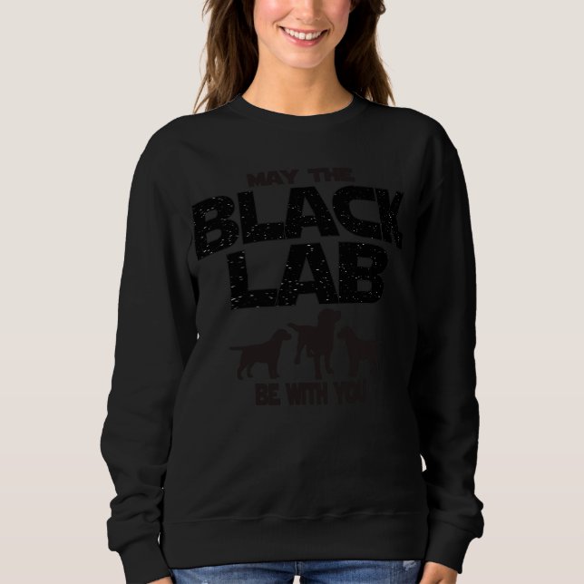 Sweatshirt Que Le Black Lab Soit Avec Vous Sci Fi Inspiré (Devant)