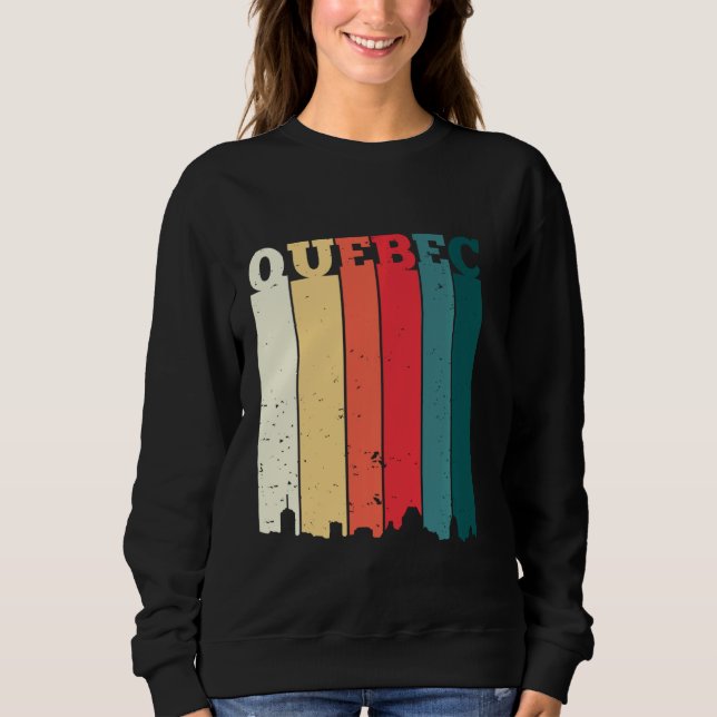 Sweatshirt Québec Skyline Canada Pride Vacances Canadi*n (Devant)