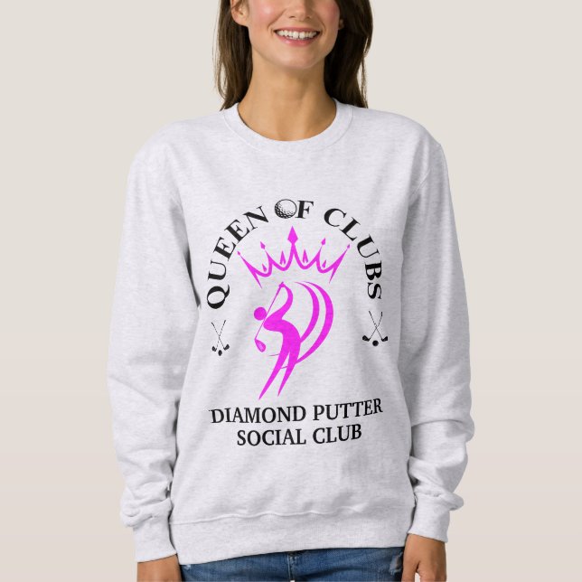 Sweatshirt QUEEN DES CLUBS Golf féminin sur mesure (Devant)