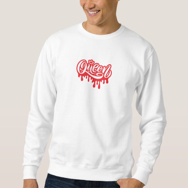 Sweatshirt Queen Design – Elegant Royal Crown Typography for  (Devant)