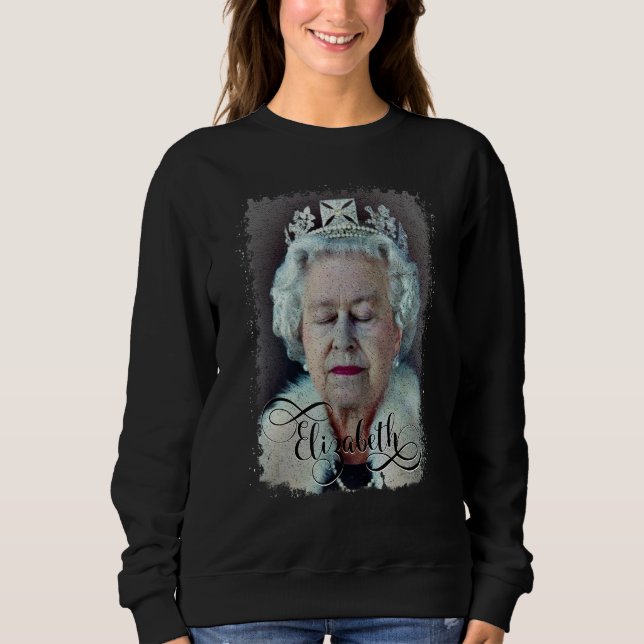 Sweatshirt Queen Elizabeth's II British Crown Majesty Queen E (Devant)
