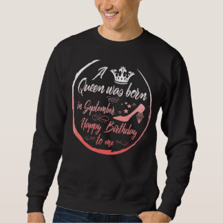 Sweatshirt Queen Est Née En Septembre Anniversaire Femmes Pré