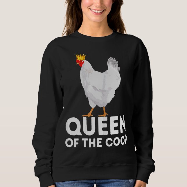 Sweatshirt Queen Of Coop Chicken Maman Jardinage (Devant)