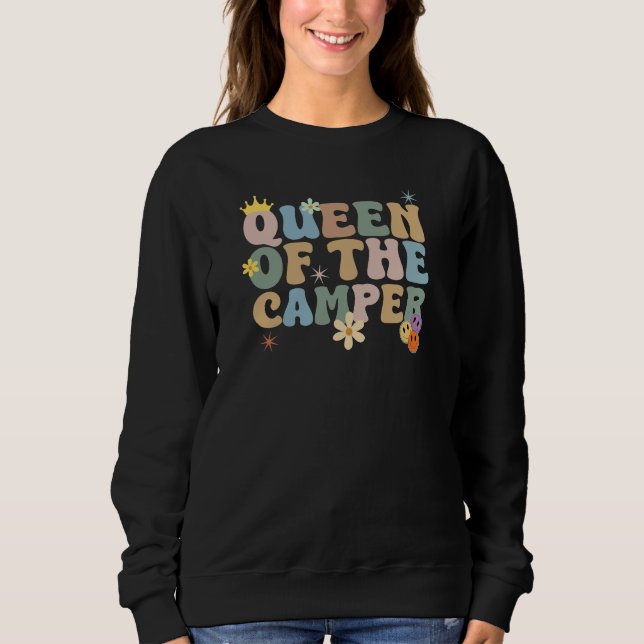 Sweatshirt Queen of the camper- Camping (Devant)