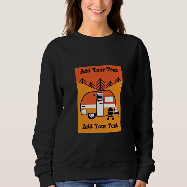 Sweatshirt Queen of the Camper - Drôle Camping RV (Devant)