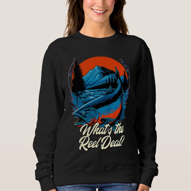 Sweatshirt Quel est le véritable plan des lacs de pêche lagun (Devant)