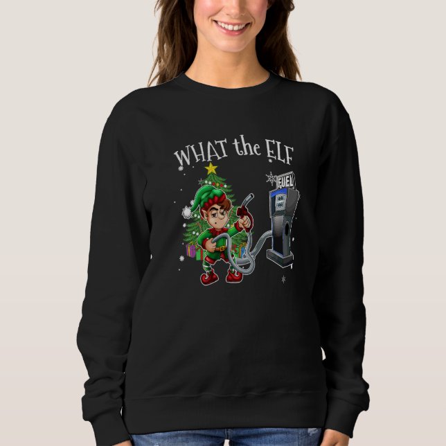 Sweatshirt Quel lutin  Noël Gaz cher (Devant)