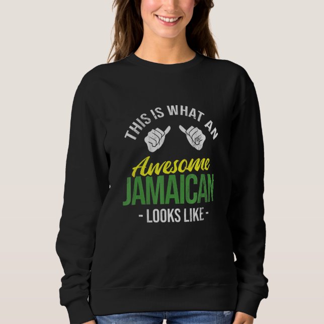 Sweatshirt Quel Superbe Jamaïcain Ressent Rasta Drapeau Regga (Devant)