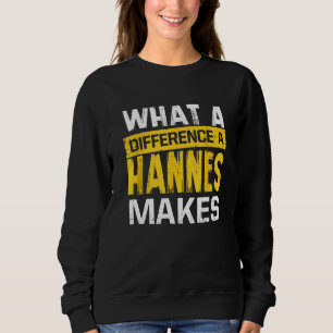 Sweatshirt Quelle Différence A Hannes Rend Drôle Le Nom Hanne