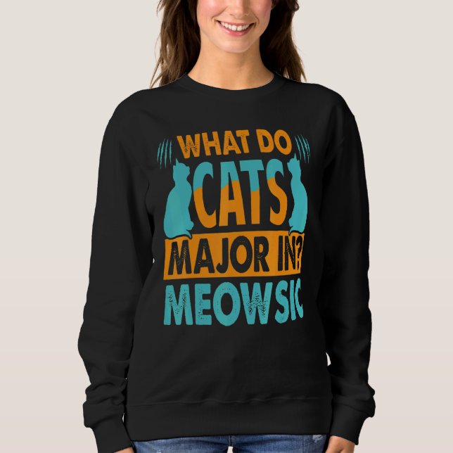 Sweatshirt Qu'est-ce que les chats Major dans Meowsic 2 (Devant)