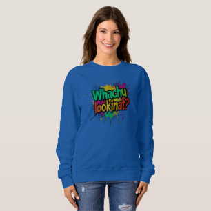 Sweatshirt Qu'est-ce que tu regardes drôle Graffiti Street Sw