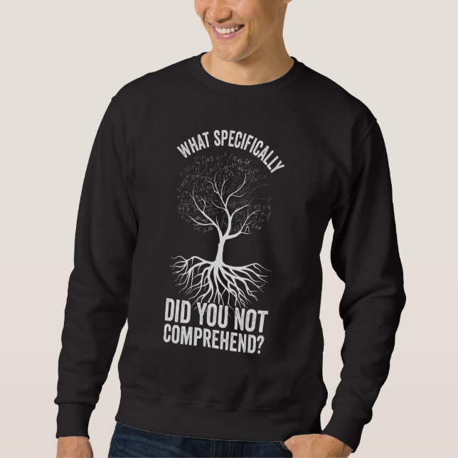 Sweatshirt Qu'est-ce que vous n'avez pas compris spécifiqueme (Devant)