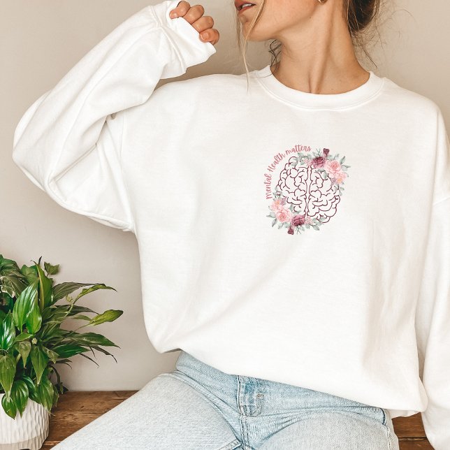 Sweatshirt Questions de santé mentale | Côté Rosa Mind | Esth (Créateur téléchargé)
