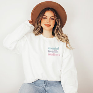Sweatshirt Questions de santé mentale   Retro Citation Gris f