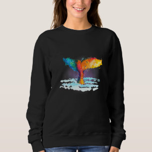 Sweatshirt Queue de baleine aquarelle fantaisie mythique myst