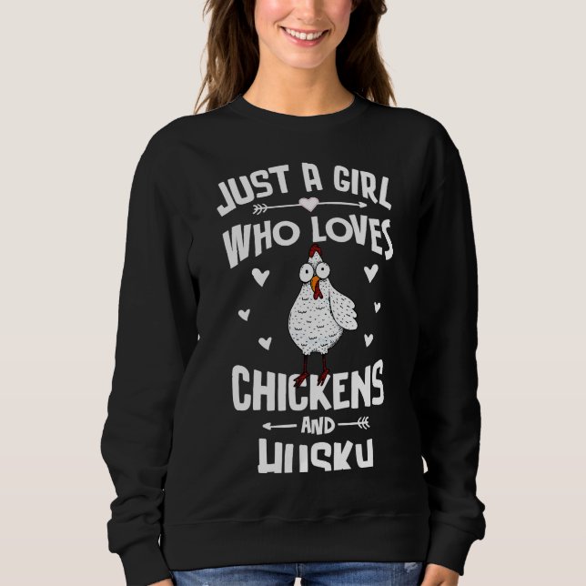 Sweatshirt Qui Aime Les Poulets Et Les Femmes Husky (Devant)