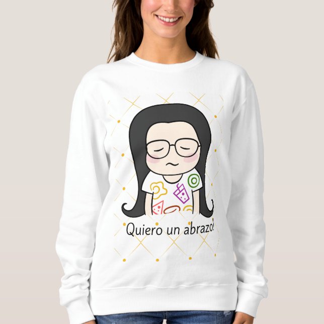 Sweatshirt Quiero un abrazo, fille (Devant)