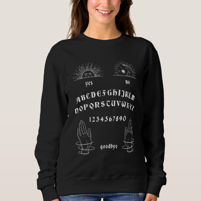 Sweatshirt Quija Board Wiccan Gothic Witch Paranormal Witchcr (Devant)