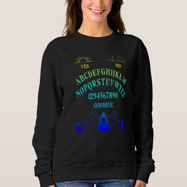 Sweatshirt Quija Board Wiccan Gothic Witch Paranormal Witchcr (Devant)