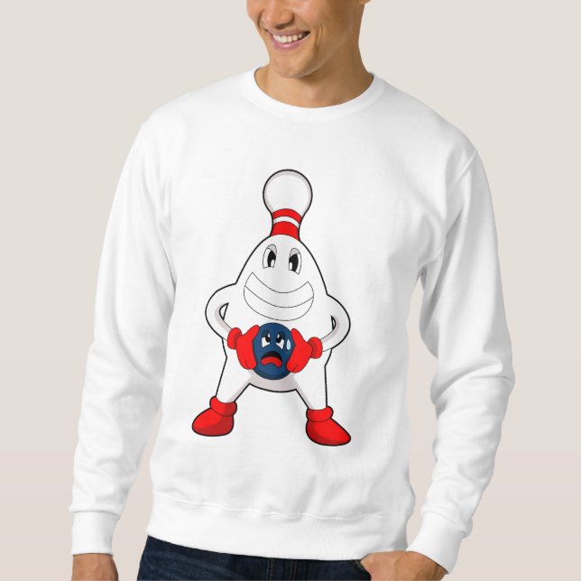 Sweatshirt Quille de bowling Boule de bowling (Devant)