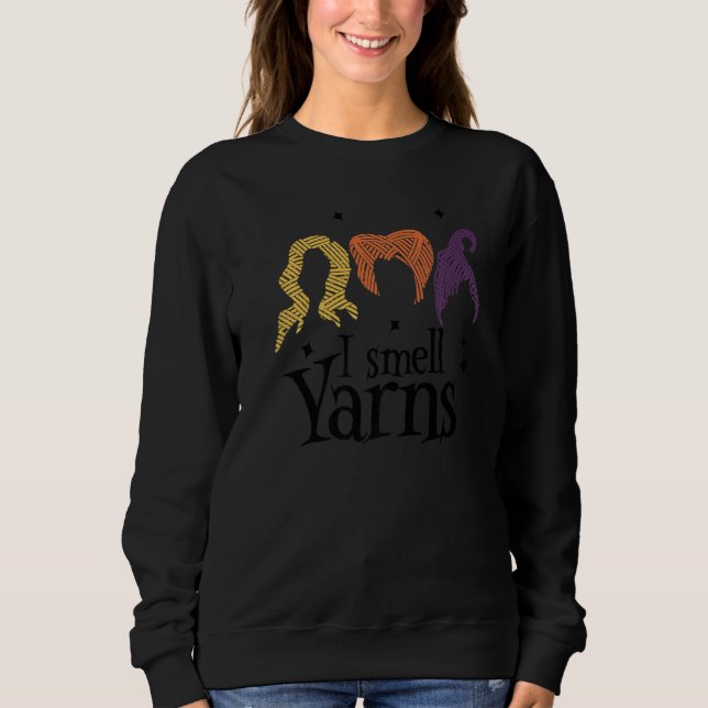 Sweatshirt Quilting Witch I Smell Yarns  Halloween Yarning Co (Devant)