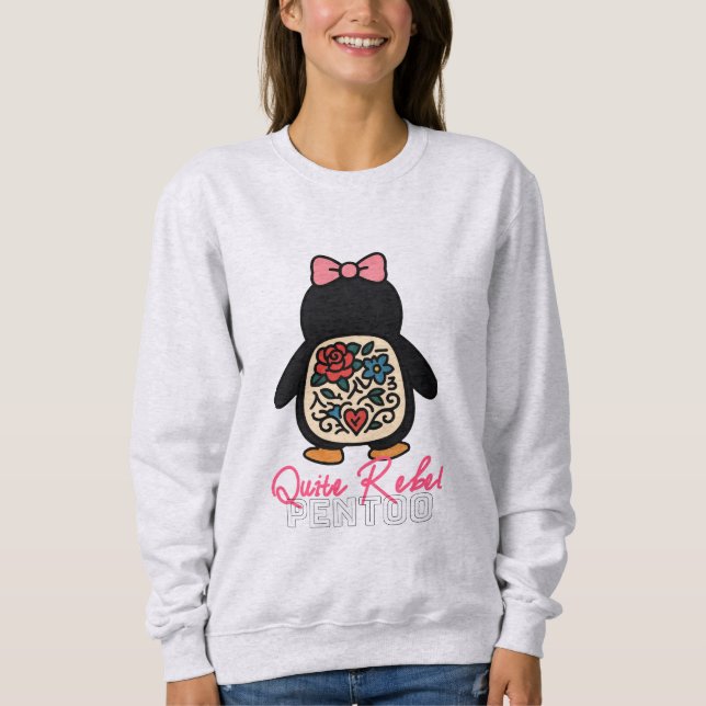 Sweatshirt Quite Rebel Pentoo  -  Nihilist Penguin Trend (Devant)