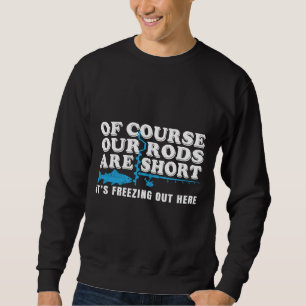 Sweatshirt Quote de pêche de la baguette de la souris est cou