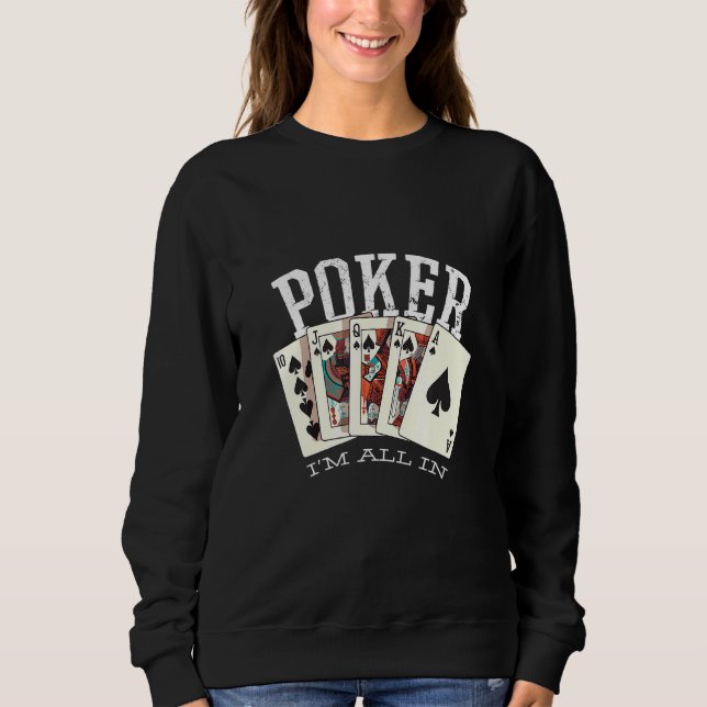 Sweatshirt Quote de poker - Jeu de carte de jeu (Devant)