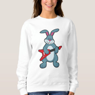 Sweatshirt Rabbit à la musique avec guitare