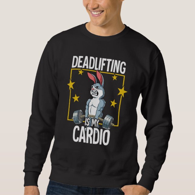 Sweatshirt Rabbit Gym Weight Training Deadlift (Devant)