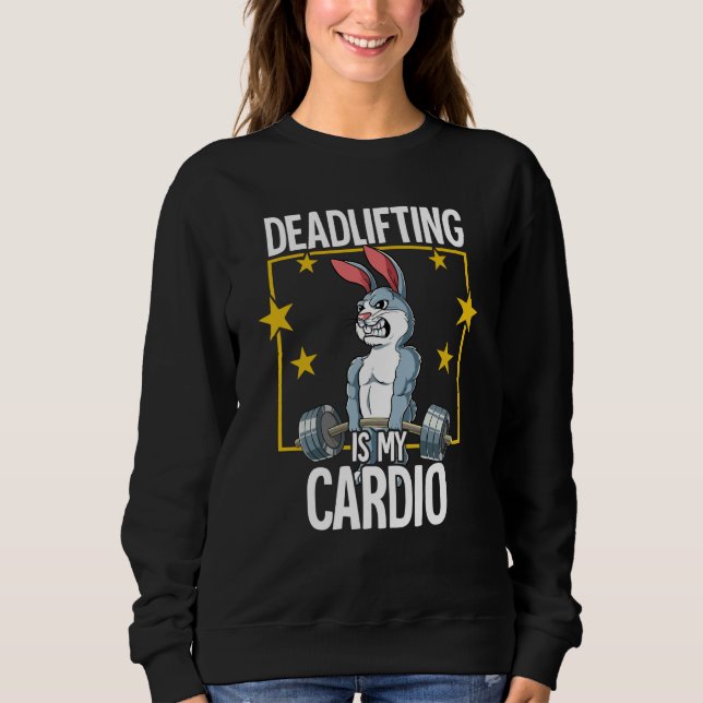 Sweatshirt Rabbit Gym Weight Training Deadlift (Devant)
