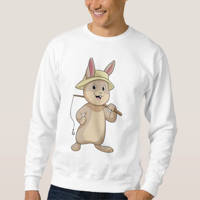 Sweatshirt Rabin comme Fisher avec canne à pêche (Devant)