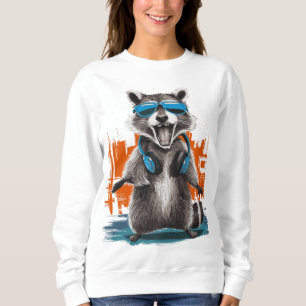 Sweatshirt Raccoon cool avec casque