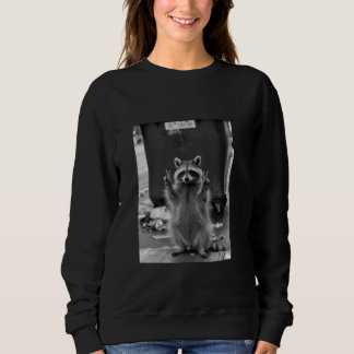Sweatshirt Raccoon Funny Raccoon Selfie Dumpster Trashcan