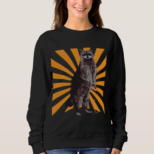 Sweatshirt Raccoon réaliste drôle (Devant)