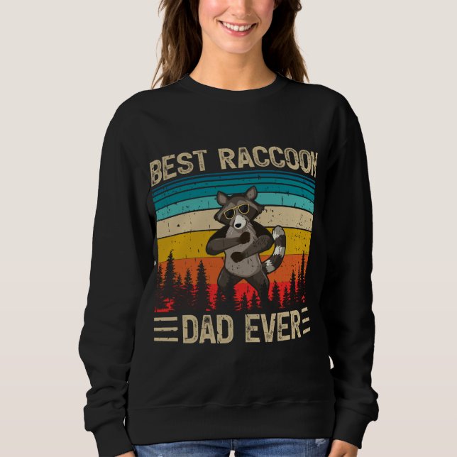 Sweatshirt Raccoon Vintage Funny meilleur Raccoon papa toujou (Devant)