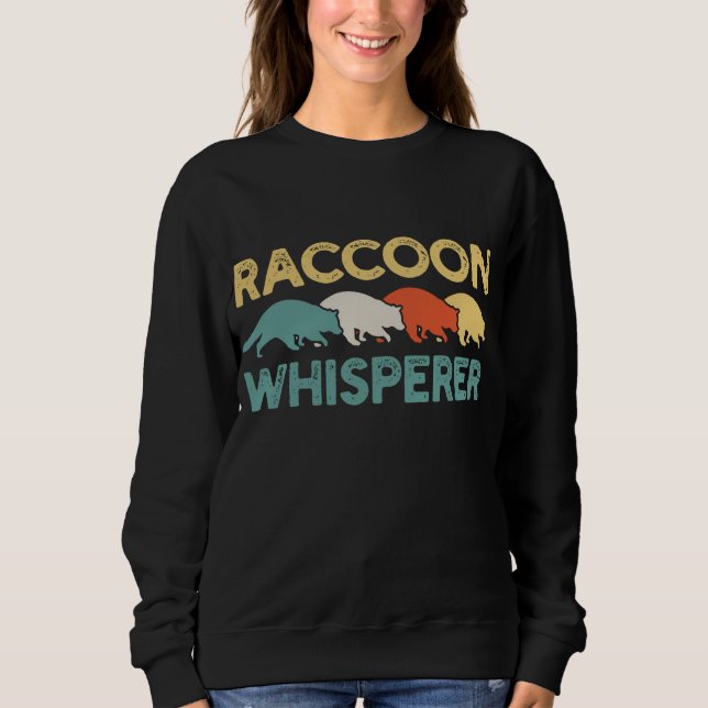 Sweatshirt Raccoon Whisperer Retro (Devant)