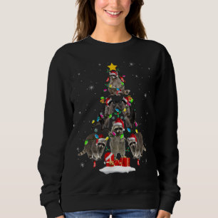 Sweatshirt Raccoons Arbre de Noël Drôle Père Noël Raccoon Lov