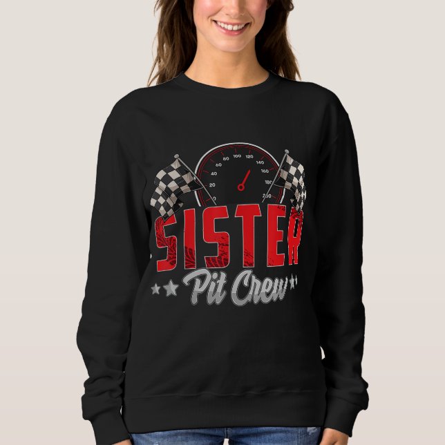 Sweatshirt Race Car Birthday Party Racing Family Sister Pit C (Devant)