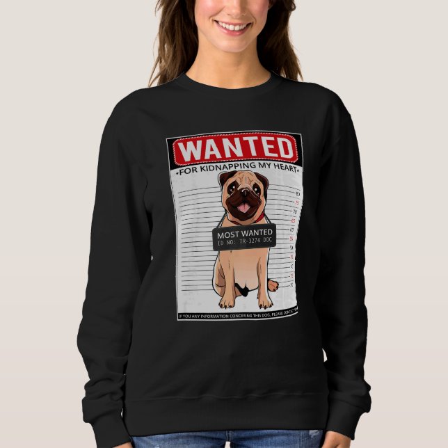Sweatshirt Race de chien Pug Mops Carlin  17 (Devant)