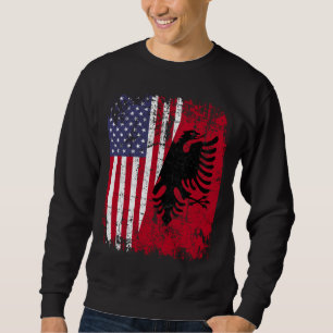Sweatshirt RACINE ALBANAISE Aigle rouge demi-américain ALBANI