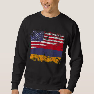 Sweatshirt RACINE ARMÉNIENNE Drapeau semi-américain USA DRAPE