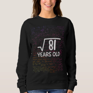 Sweatshirt Racine carré De 81 9e Anniversaire 9 Anniversaire