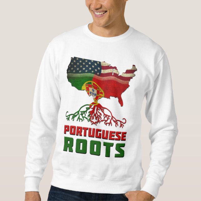 Sweatshirt Racines américaines portugaises (Devant)