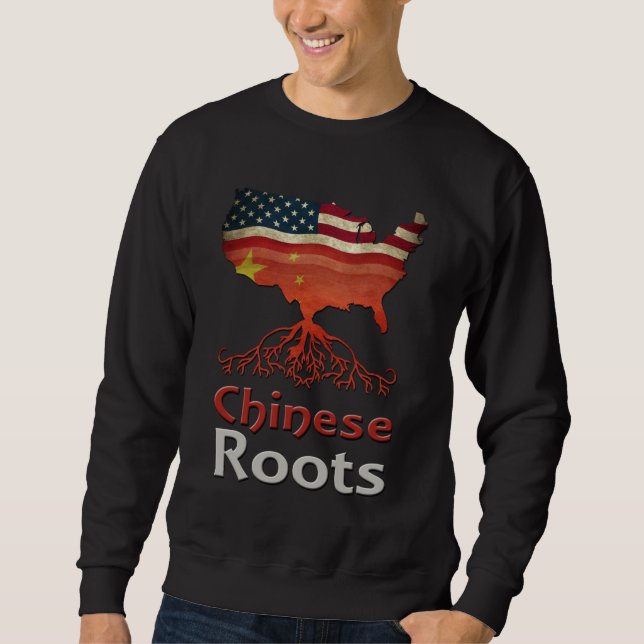 Sweatshirt Racines chinoises américaines (Devant)