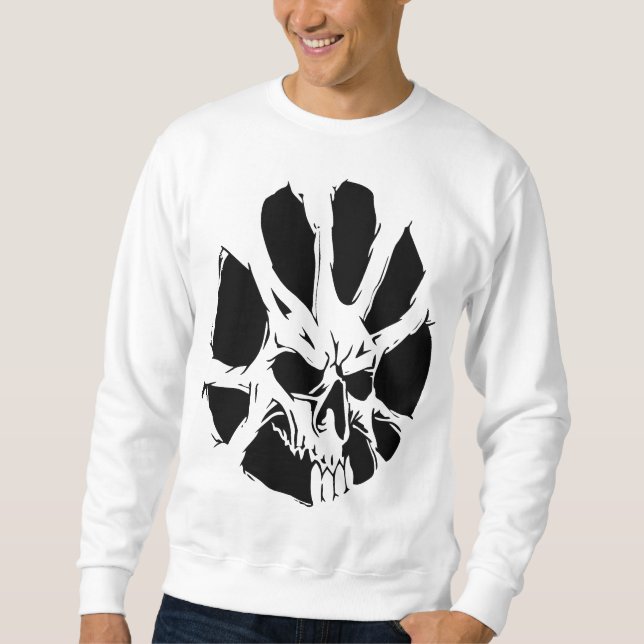 Sweatshirt Racines de Crâne Abstraites : Art Sombre (Devant)
