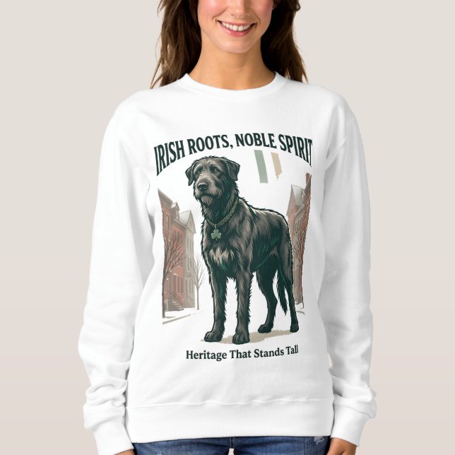 Sweatshirt Racines Irlandaises Noble Esprit Lévrier (Devant)