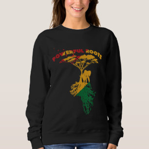 Sweatshirt Racines puissantes Afro African American Pride Bla