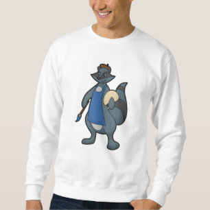 Sweatshirt Racon comme peintre avec pinceau